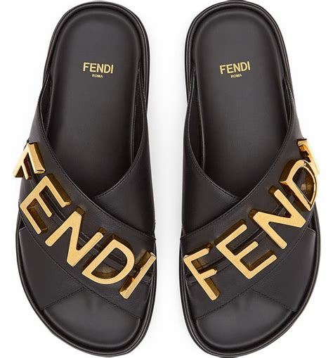 fendi slippers logo|women Fendi sandals.